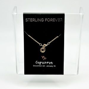 Sterling Forever Zodiac Sign Necklace - Capricorn
